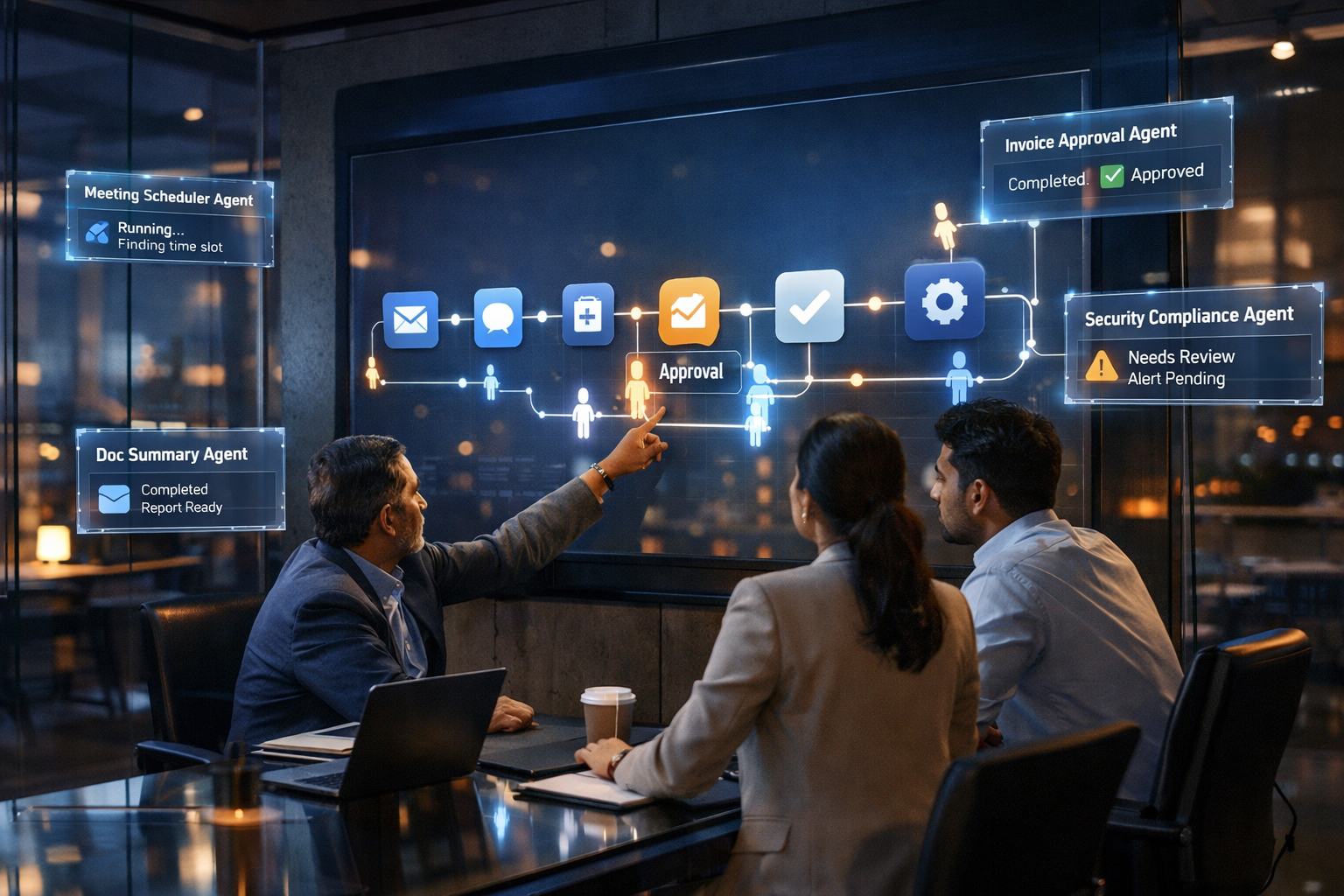 AI agents in Microsoft 365 workflows