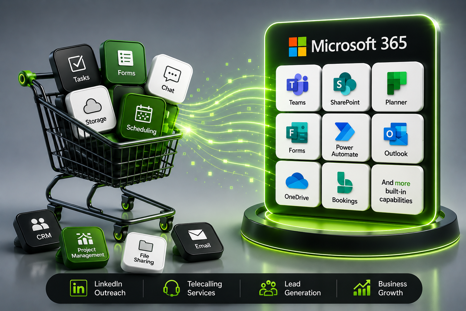 Before buying another business app, check what Microsoft 365 already offers. Hezemon helps businesses unlock tools like Teams, SharePoint, OneDrive, Planner, Forms, Bookings, Lists, and Power Automate to reduce software overload and improve productivity.